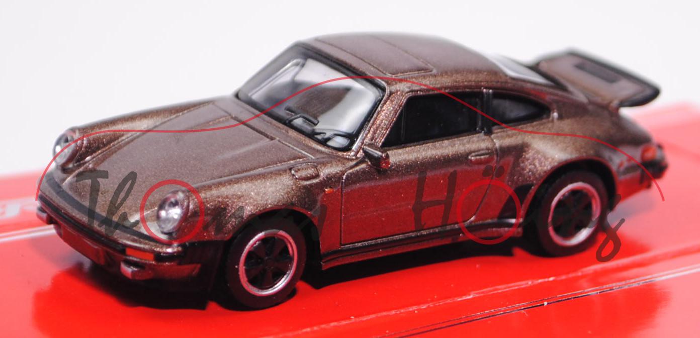 Porsche 911 Turbo (Typ 930, Modell 1974-1989), dunkel-blaßbraunmetallic, Schuco, 1:64, mb