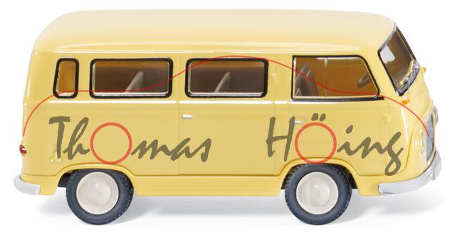 Ford FK 1000 Bus, Modell 1953, hellgelb, Wiking, 1:87, mb