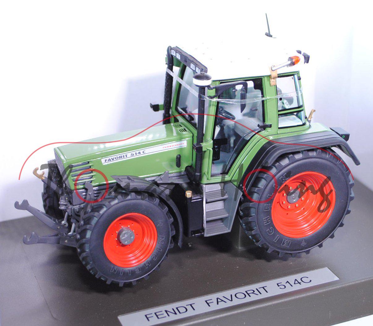 Fendt FAVORIT 514 C (Ausführung ab 1995), resedagrün/grau, mit Frontgewicht, weise-toys, 1:32, mb