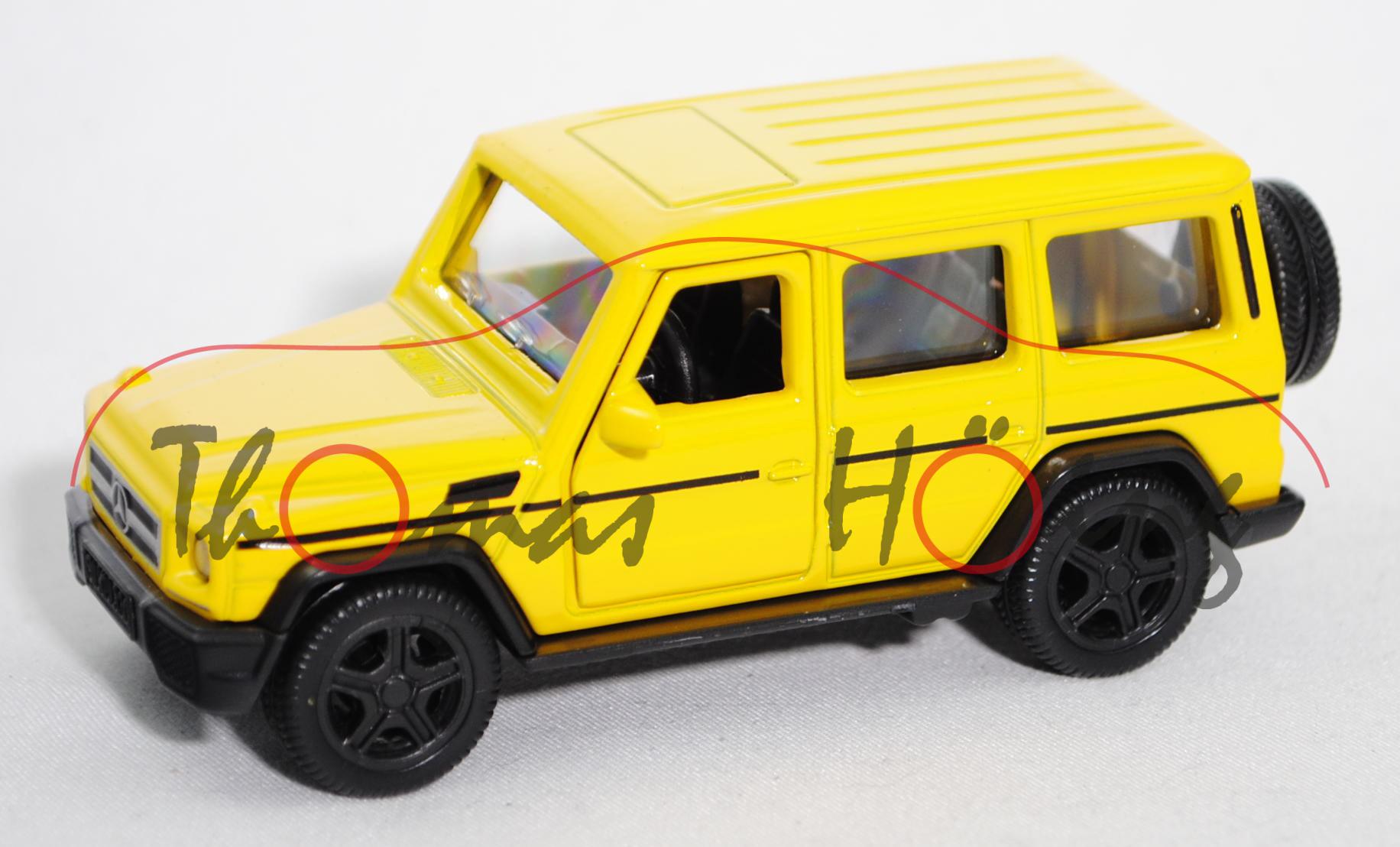 00000 Mercedes-Benz G 65 AMG (Baureihe W 463), gelb/schwarz, SIKU SUPER, ca. 1:50, L17mpK