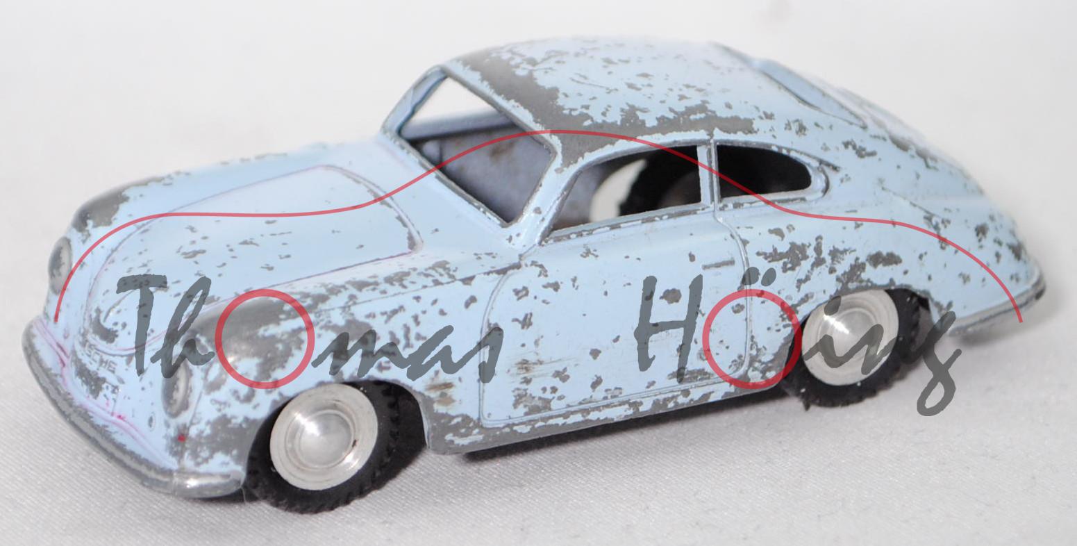 Porsche 356 Coupé (Typ Urmodell, Modell 1951-1955), hell-lichtblau, Märklin, ca. 1:45 (Lackschäden)