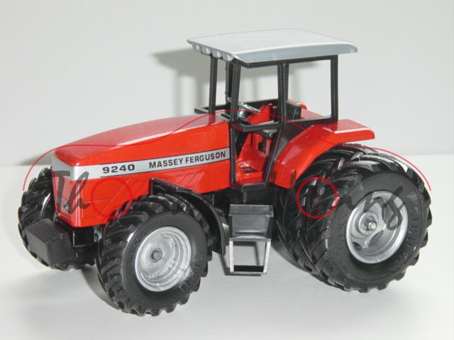 Massey Ferguson 9240 Traktor mit Zwillingsbereifung, verkehrsrot/schwarz, L15