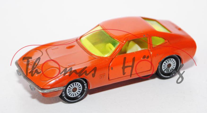 00000 Opel GT 1900, hellrotorange, innen weiß, Lenkrad weiß, Verglasung gelbgrün, R11, minimale Farb