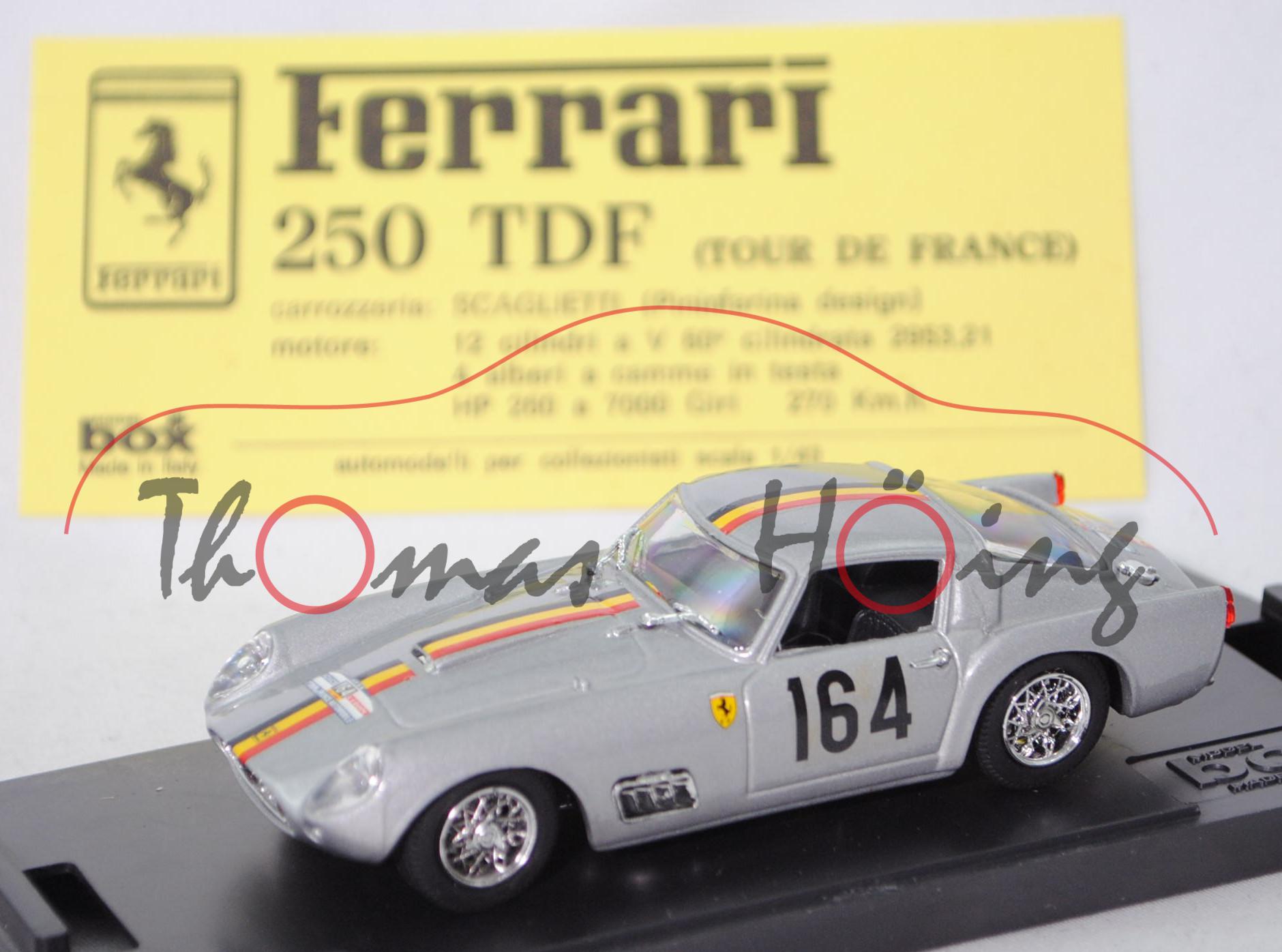 Ferrari 250 GT Berlinetta (Modell 1955-1959), silber, Tour de France 1958, Nr. 164, Revell, 1:43, mb