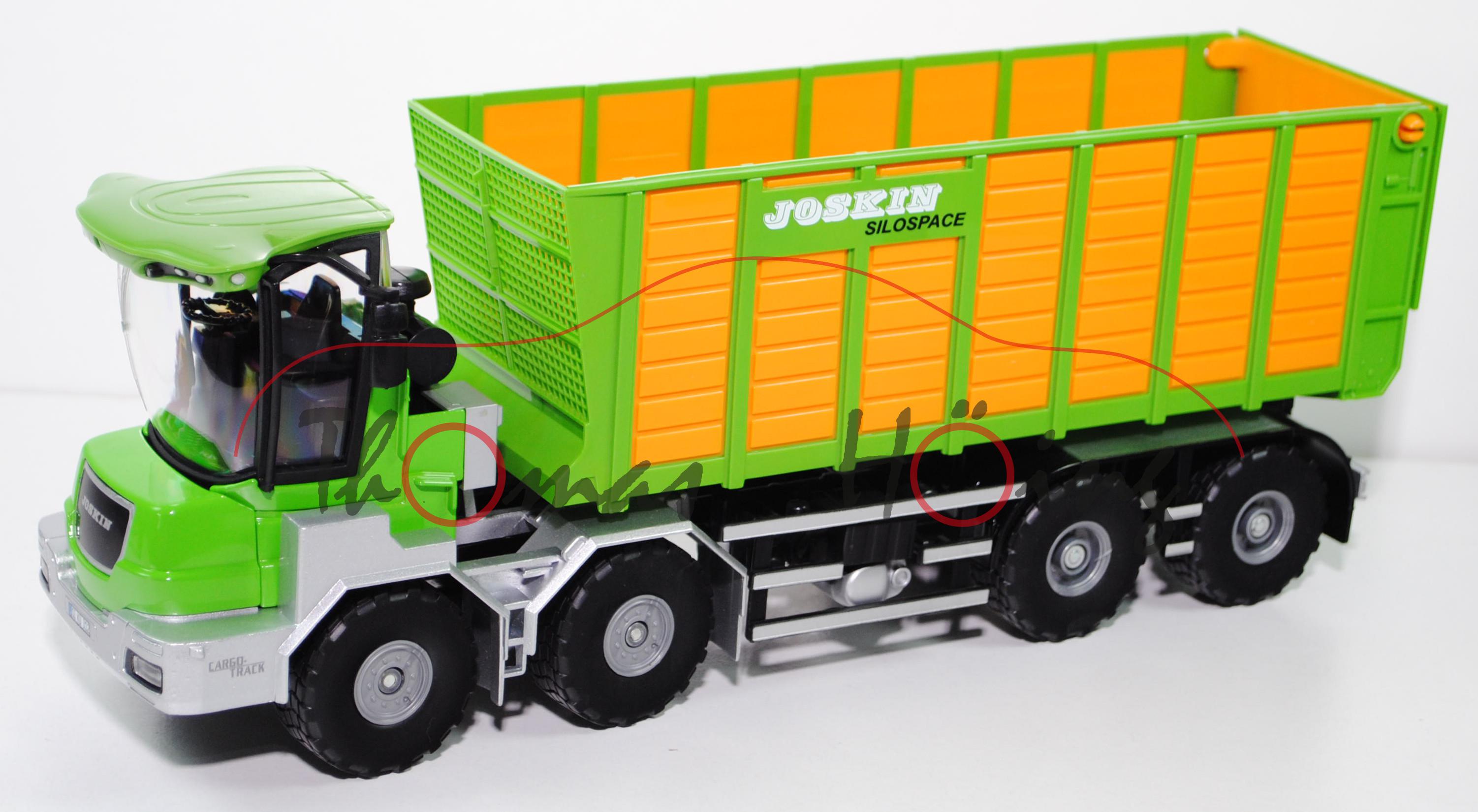 JOSKIN CARGO-TRACK mit SILO-CARGO Ladewagen (Motor: IVECO EEV Cursor 13), gelbgrün/silbergraumetalli