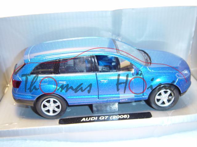 Audi Q7, Mj. 05, dunkelblaumetallic, New Ray, 1:32, mb