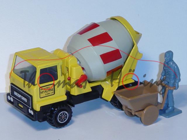 Bedford T.M. Ready-Mix Concrete Truck, kadmiumgelb/hell-grünbeige, SIR ALFRED / MC ALPINE / & SON LT