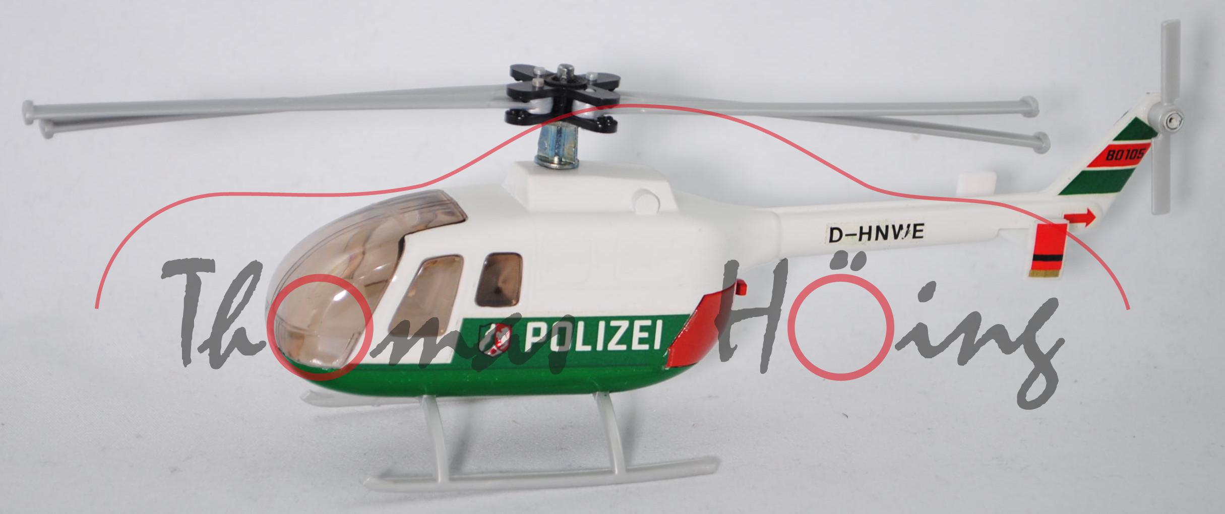 00000 Polizei-Hubschrauber MBB Bo 105 CBS-5 Superfive (Mod. 1980-2001), Kufen ohne Verstärkung, L11a