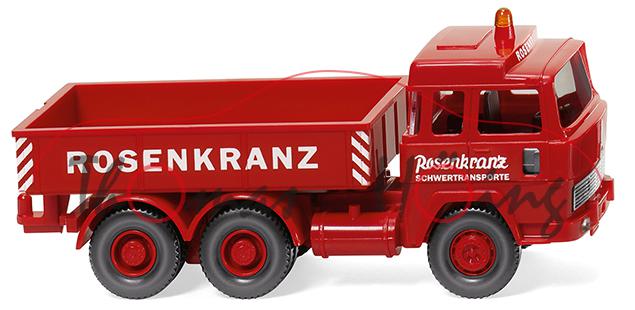 Magirus (Typ Frontlenker, Modell 1964-1968, Baujahr 1964) Schwerlastzugmaschine, rot, ROSENKRANZ