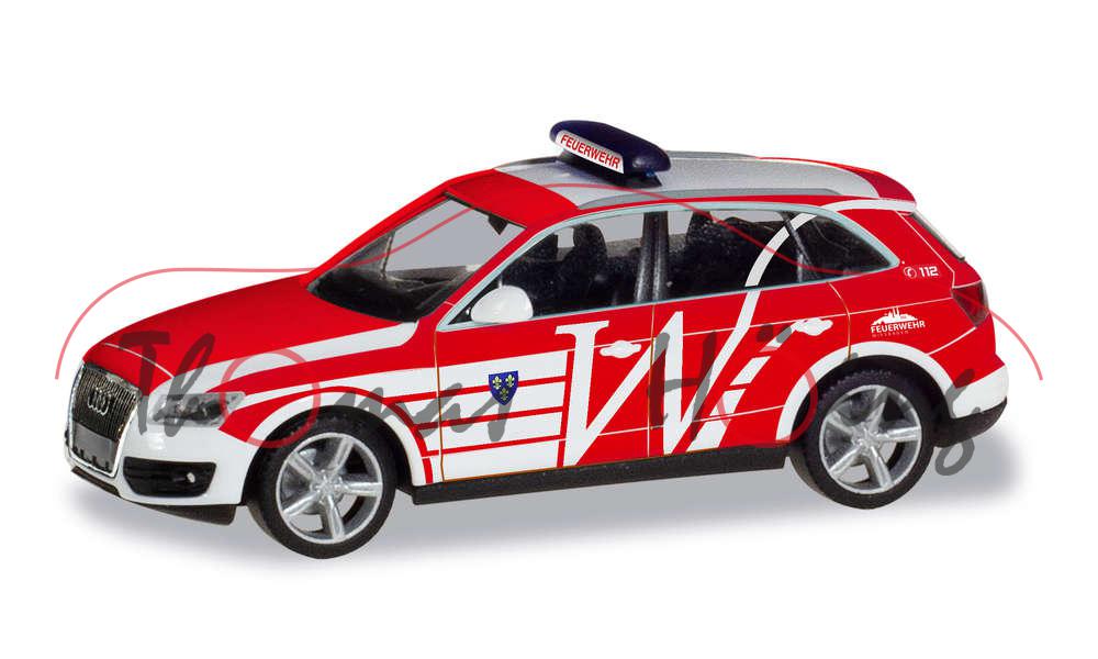 Audi Q5 (1. Gen., Typ 8R, Mod. 08-12) ELW Einsatzleitwagen Feuerwehr Wiesbaden, Herpa, 1:87, mb