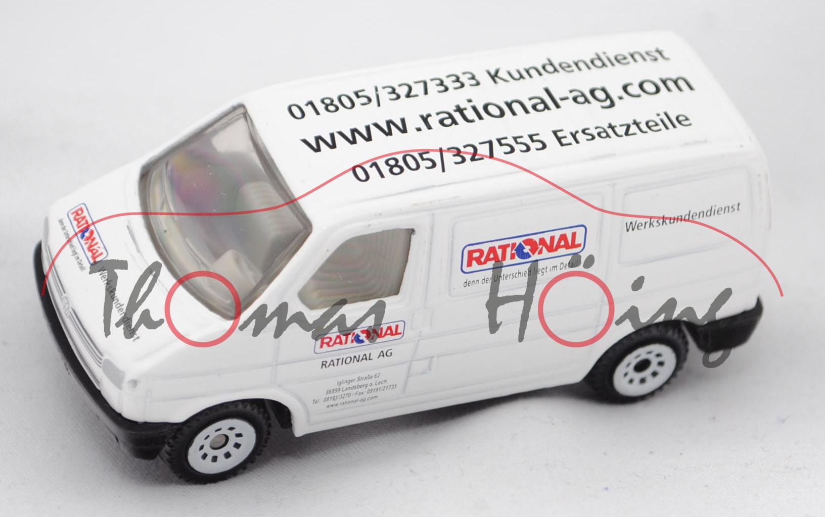 00437 VW T4 Transporter Kastenwagen (Typ 70, Modell 1990-1995), weiß, RATIONAL / Werkskundendienst