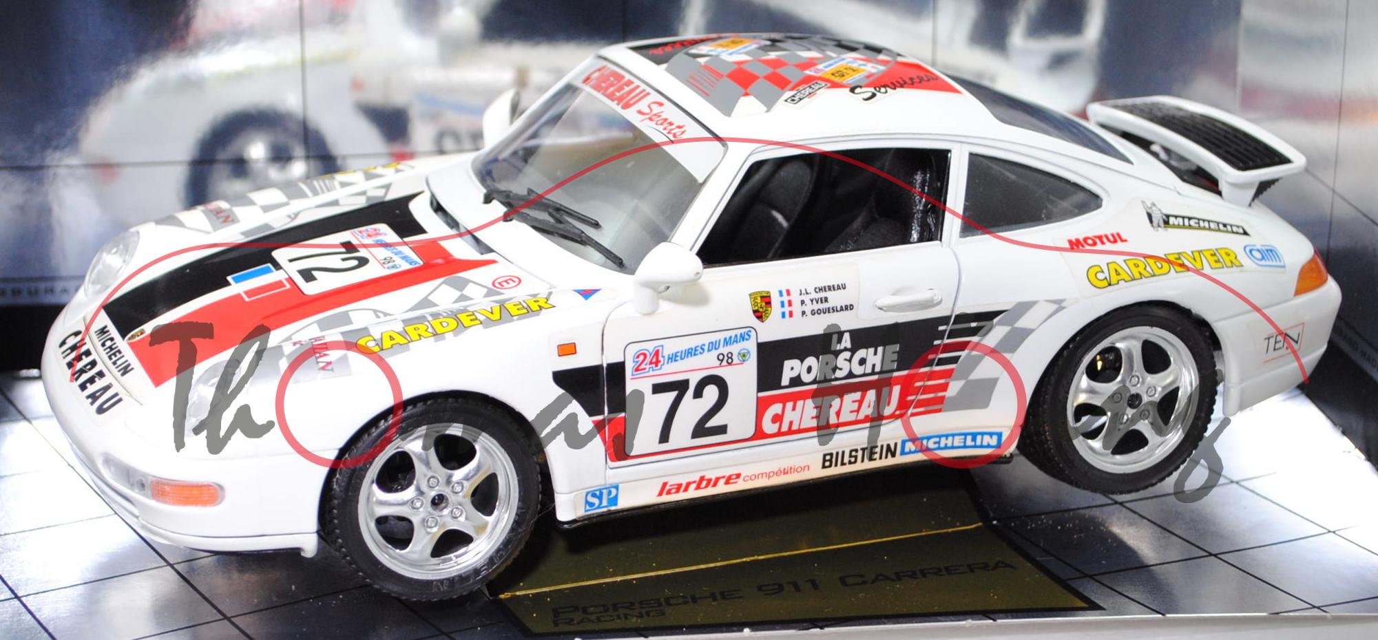 Porsche 911 GT2, 24h von Le Mans 1998, Fahrer: Goueslard/Chéreau/Yver, Nr. 72, playbear®, 1:18, mb