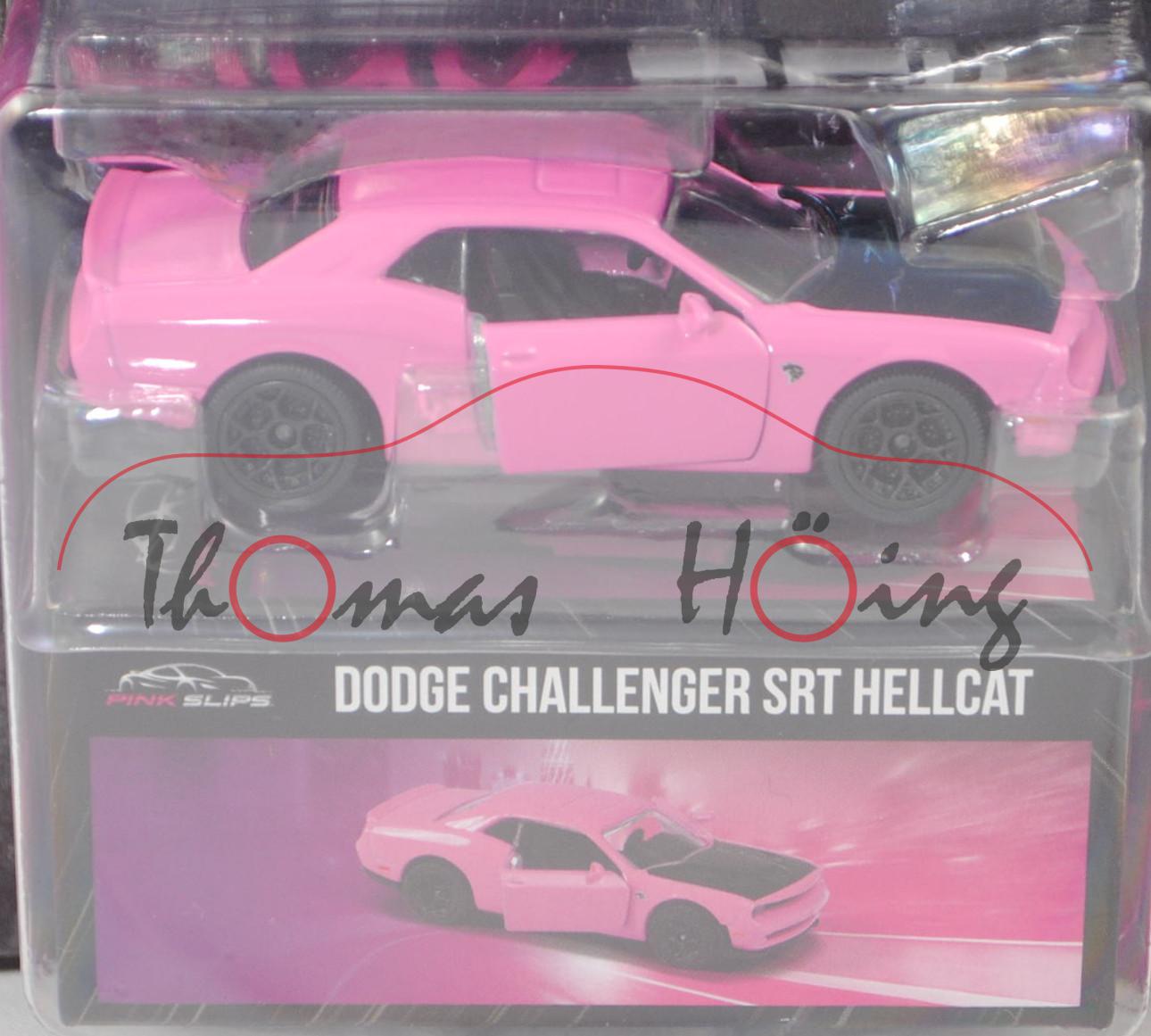 Dodge Challenger SRT Hellcat (Mod. 14-18), hell-erikaviolett, Jada TOYS by majorette, 1:66, Blister