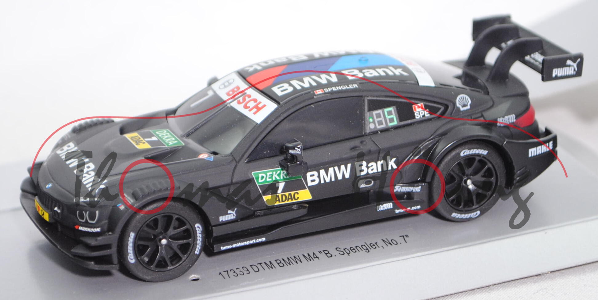 BMW M4 DTM 2016, mattschwarz, Team: BMW-Team-MTEK, Bruno Spengler, Carrera, 1:43, mb