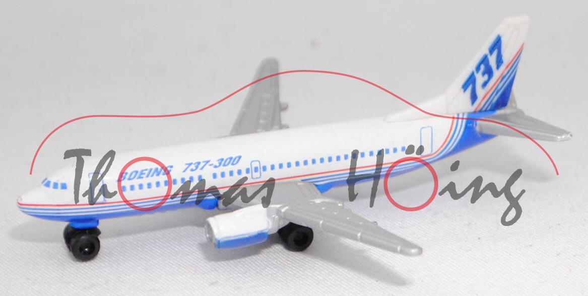 Boeing 737-300 (Modell 1984-1999), cremeweiß/silbergraumetallic, BOEING 737-300, SIKU, 1:502