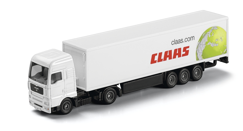 MAN TGA Koffer-Sattelzug, reinweiß/schwarz, claas.com / CLAAS, 1:87, L17K Werbeschachtel