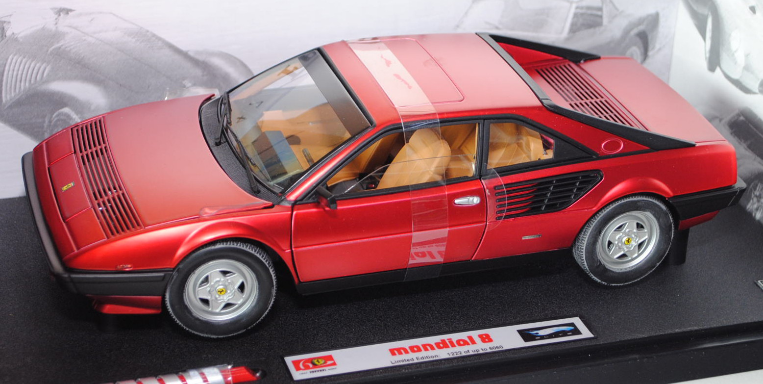 Ferrari Mondial 8 (1. Generation), Modell 1980-1982, rubinrotmetallic, ELITE, 1:18, mb (Limited Edit