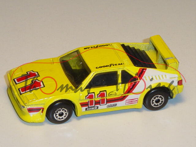 BMW M1, zinkgelb, 11 / BOSCH BBS CHAMPION / GOODYEAR, 1:57, Matchbox Series