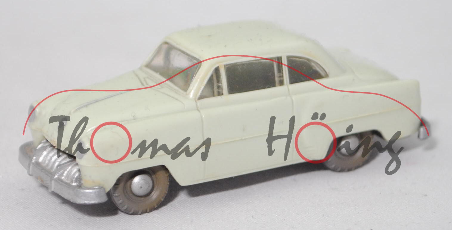 00003 Opel Olympia Rekord Limousine (Typ Modell '53, Modell 1953-1954), hell-weißgrün, Siku Plastik