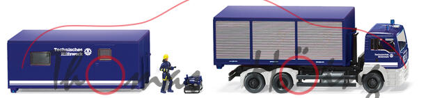 MAN TGS THW-Set, ultramarinblau, Technisches Hilfswerk, Wiking, 1:87, mb