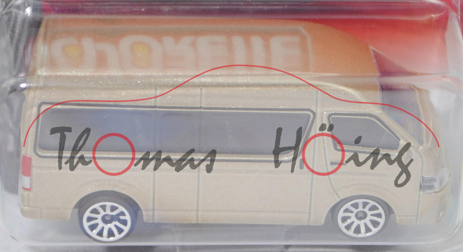 Toyota HiAce Commuter (5. Gen., Typ H200, Fl. 2016, Mod. 16-18), champagnermet., majorette, 1:69, mb