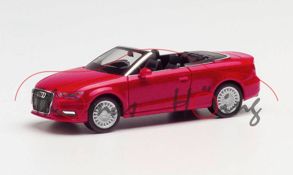 Audi A3 Cabriolet (3. Generation, Typ 8V, Vorfacelift, Modell 14-16), tangorot metallic, Herpa, 1:87