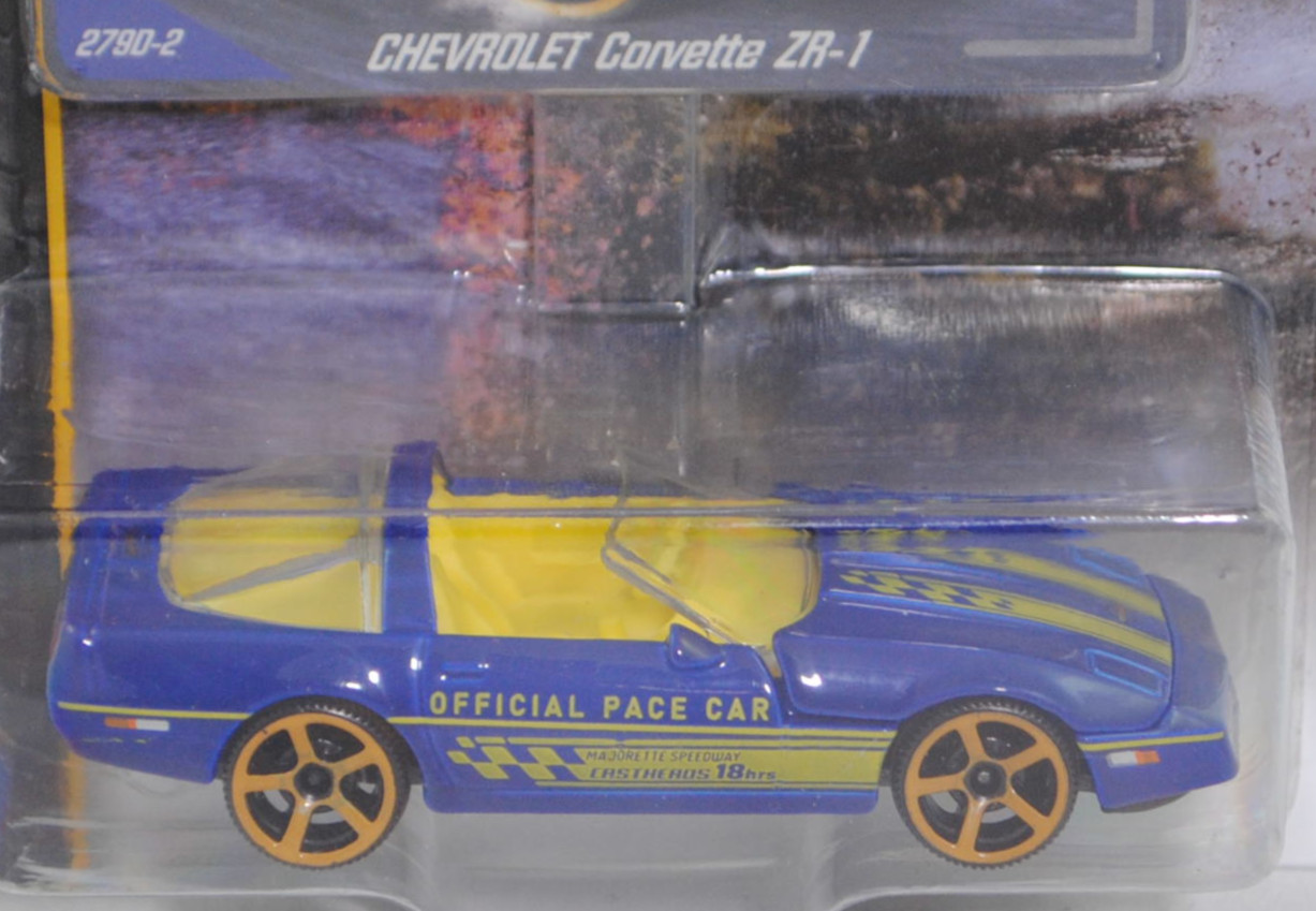 Chevrolet Corvette ZR-1 ohne Targa-Dach (C4, Mod. 89-90), blau, Nr. 279D-2, majorette, 1:59, Blister