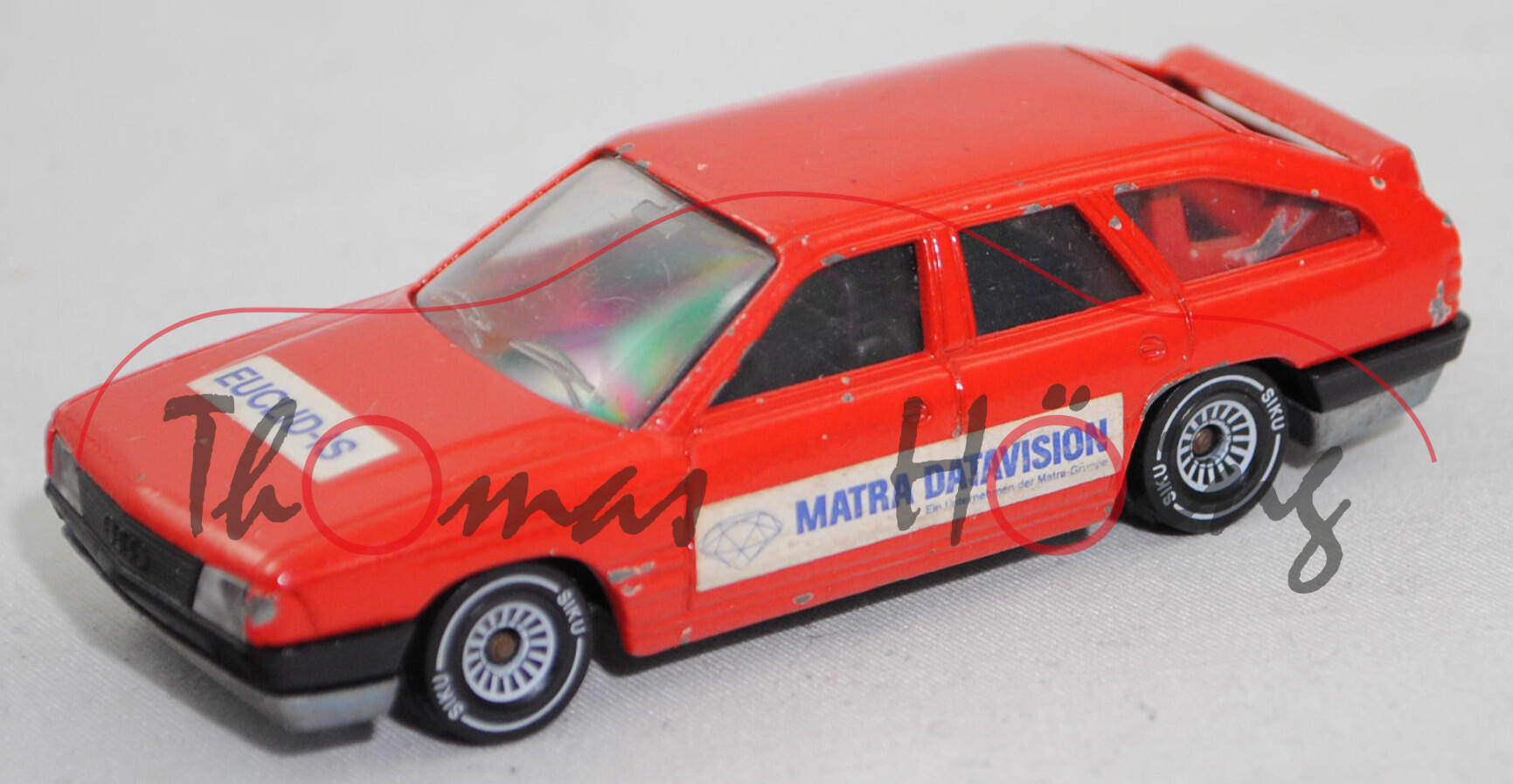 00003 MATRA DATAVISION Audi 100 Avant 2.1 (C3, Typ 44, Modell 1983-1984), verkehrsrot, EUCLID-IS, SIKU, 1:56, vsc