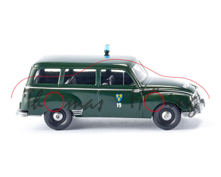 Polizei - Auto Union 1000 (DKW) Universal (Typ AU 1000, Modell 1959-1962, Baujahr 1959), tannengrün,