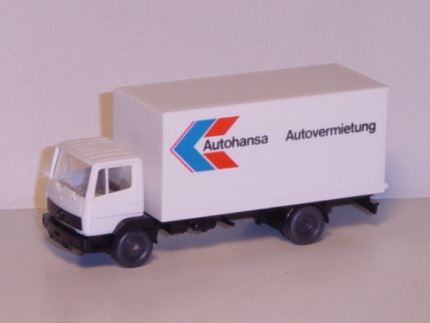 Mercedes LP 809 Lieferwagen, reinweiß/schwarz, Autohansa Autovermietung, Wiking, 1:87, mb