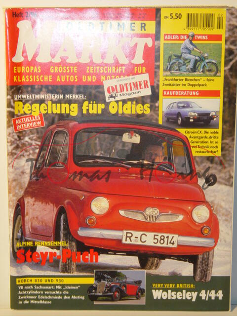 MARKT EUROPAS GRÖSSTE OLDTIMER-ZEITSCHRIFT, Heft 2, Februar 1996