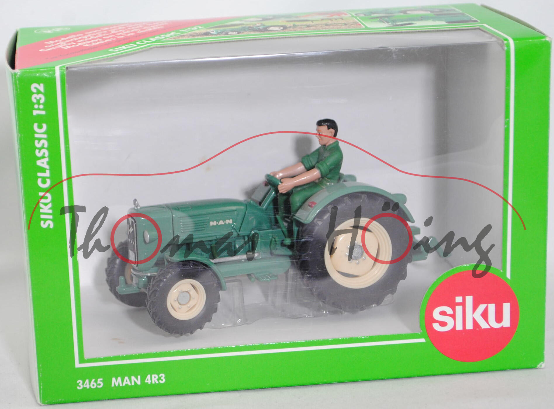 00000 MAN Typ 4R3 (Neue Generation, Baureihe R, Modell 1961-1962), patinagrün, SIKU, 1:32, L17P