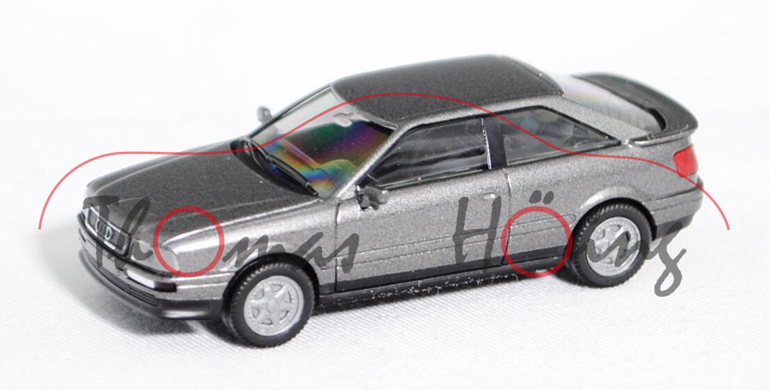 Audi Coupé 2.8 E quattro (B3 Facel., Typ 89 8B, Mod. 91-96), graumet. (titan met.), Herpa, 1:87, mb