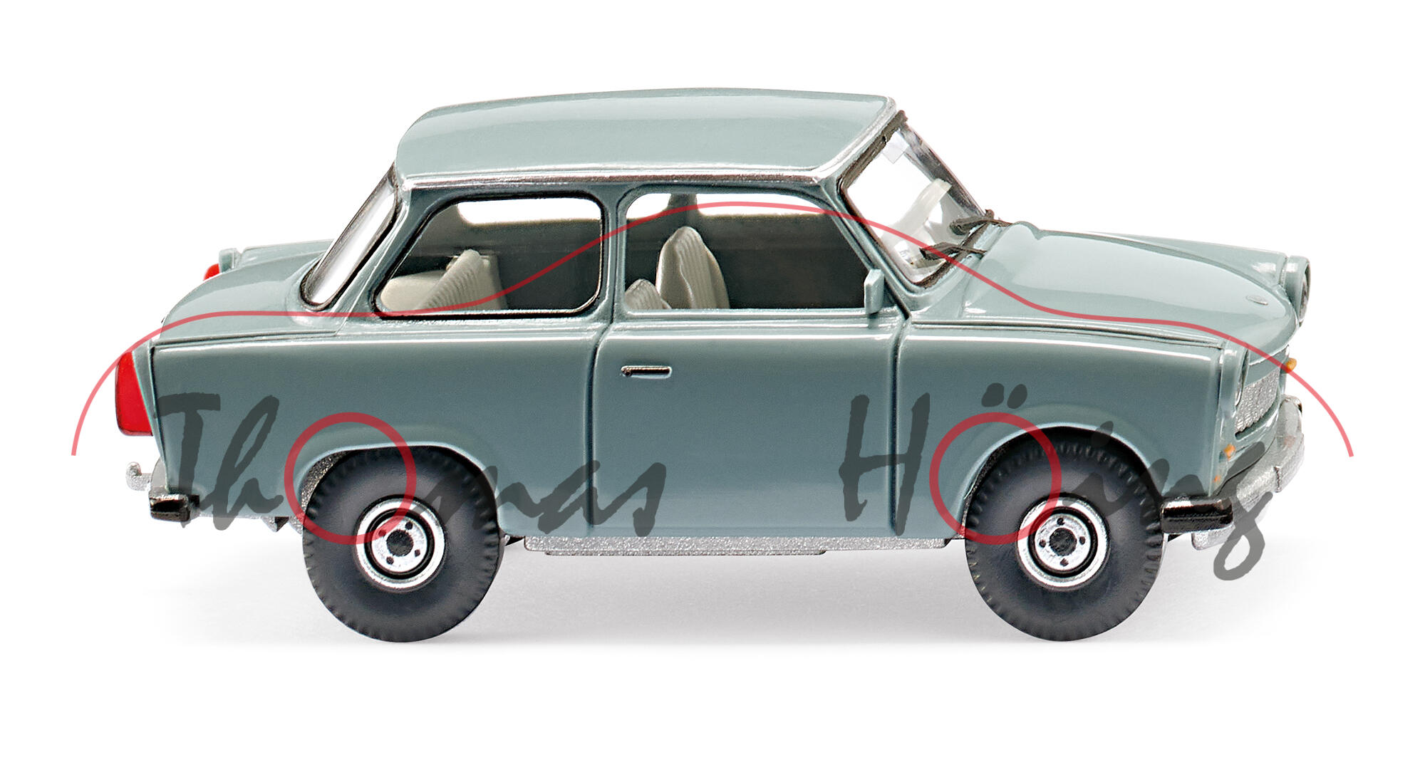 Trabant Limousine 601 S (Typ P601, S = Sonderwunsch, Mod. 1978-1990), alpenblau, Wiking, 1:87, mb