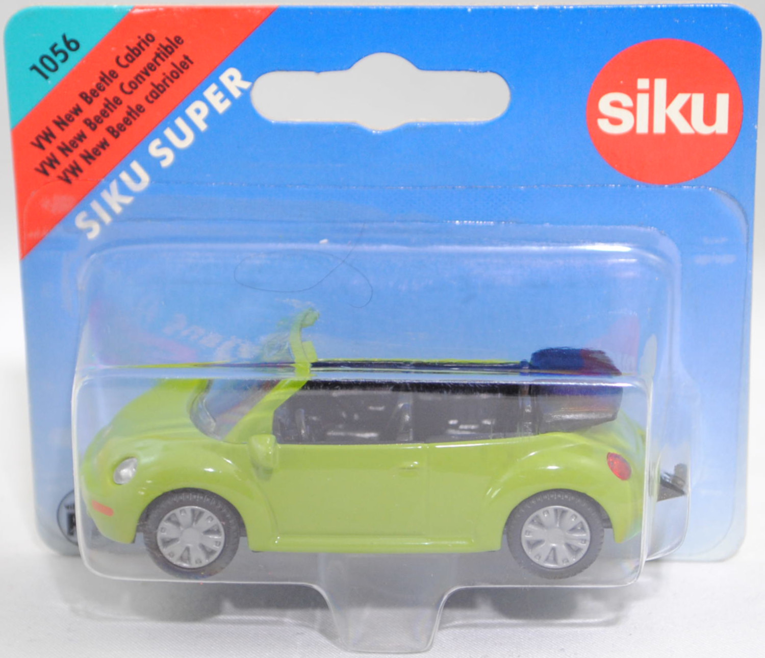 00401 VW New Beetle Cabriolet 2.0 (1. Generation, 1Y, Vorfacelift, Modell 2003-2005), hell-maigrün, SIKU SUPER, 1:55, P28a (Limited Edition Siku-Museum Stadtlohn)