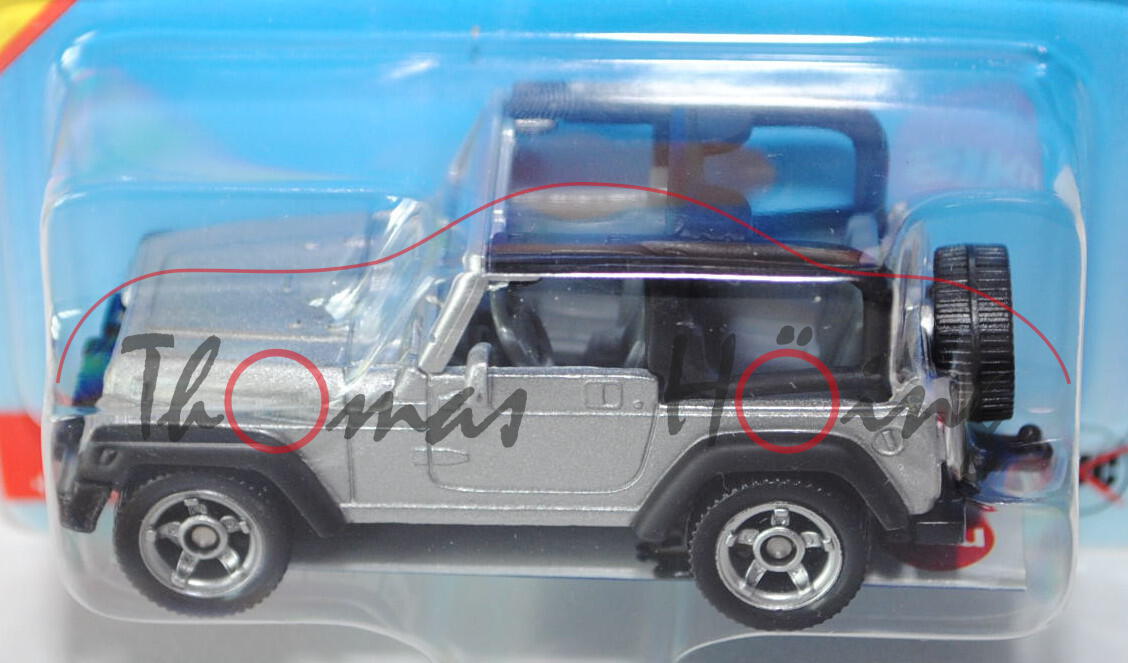 00003 Jeep Wrangler TJ 4.0 (Modell 1997-2006), silbergraumetallic/schwarz, innen basaltgrau, Lenkrad