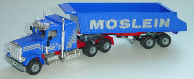 00000 Peterbilt 359-127 Sattelauflieger, hell-ultramarinblau/verkehrsrot, MÖSLEIN, LKW16, 1:55, L16