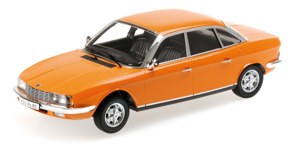 NSU RO 80, targa-orange, Modell 1967-1975, Baujahr 1972, 1:18, Minichamps, mb (Limited Edition 750 p