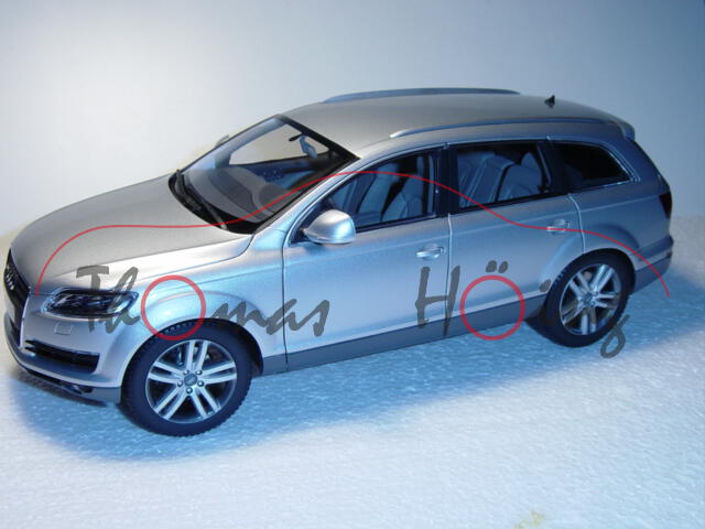 Audi Q7, Mj 05, lichtsilber, Kyosho, 1:18, Werbeschachtel