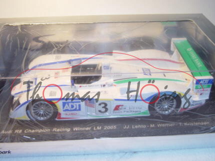 Audi R8, 24h Le Mans 2005, 1. Platz, Lehto/Werner/Kristensen, Nr. 3, Spark, 1:18, mb