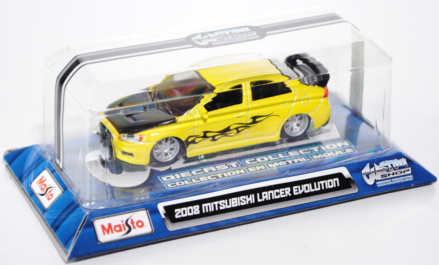 Mitsubishi Lancer Evolution X (Typ CYO, 8. Generation), Modell 2009-, zinkgelb/mattschwarz, innen sc