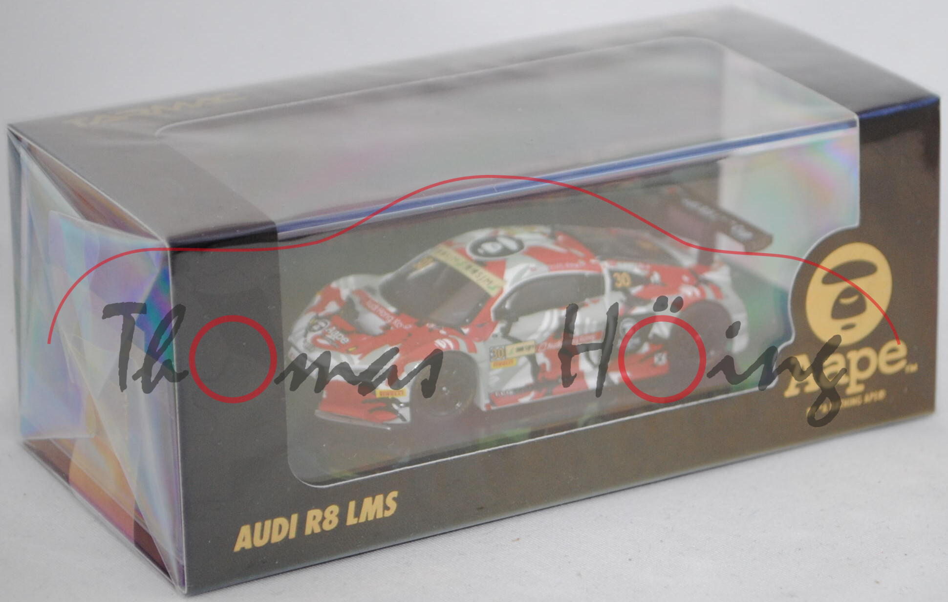 Audi R8 LMS (Typ R16), rot/grau/weiß, FIA GT World Cup Macau 2015, Marchy Lee, Nr. 30, TARMAC WORKS