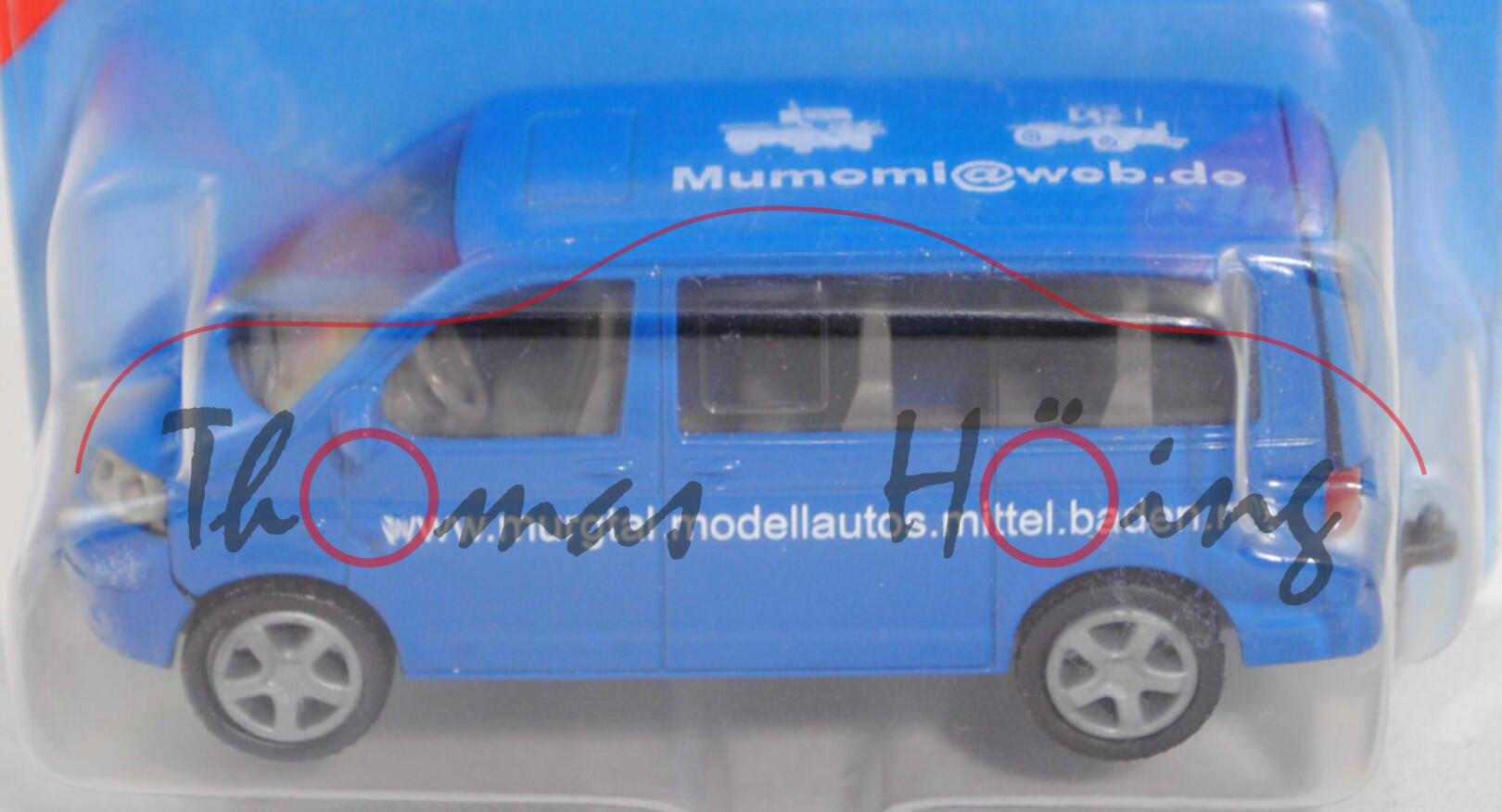 00000 Mumomi VW T5.1 Multivan (Modell 2003-2009), hell-signalblau, Mumomi@web.de, SIKU, P28b