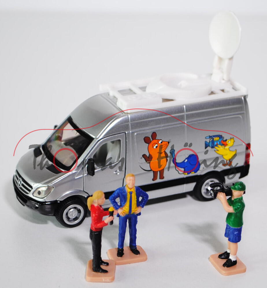 00000 Mercedes-Benz Sprinter II Übertragungswagen, weißalumet., Sendung mit der Maus, L17mpK