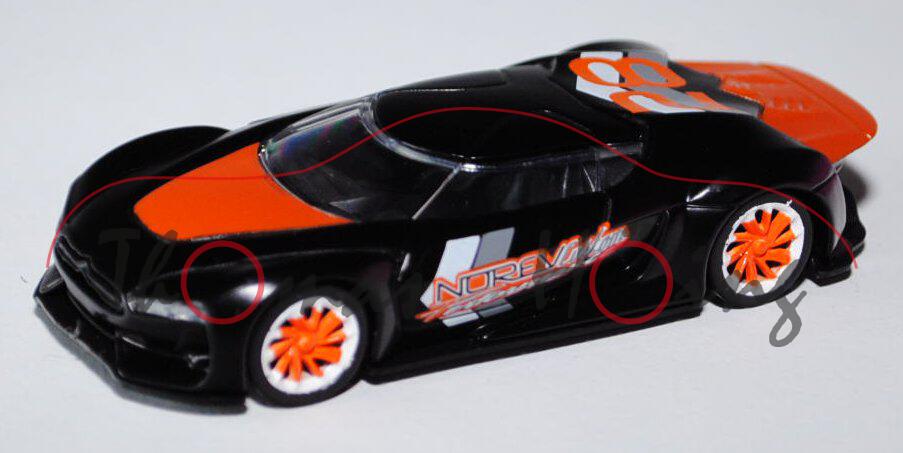 GT by Citroen, schwarz/hellrotorange, NOREV Custom / Performance / 28, 1:50, Norev STREET RACER, mb