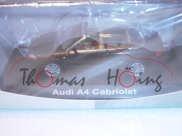 Audi A4 Cabrio, Mj. 2005, moroblau, Norev, 1:43, PC-Box