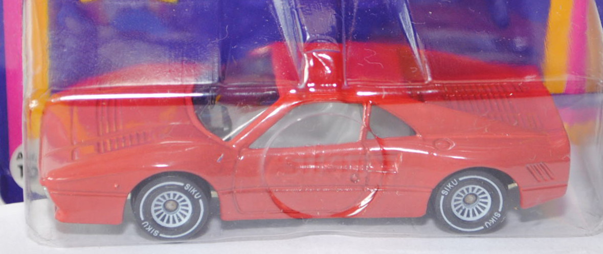 00001 Ferrari 288 GTO (Modell 1984-1985), verkehrsrot, innen reinweiß, Lenkrad schwarz, Chassis chro