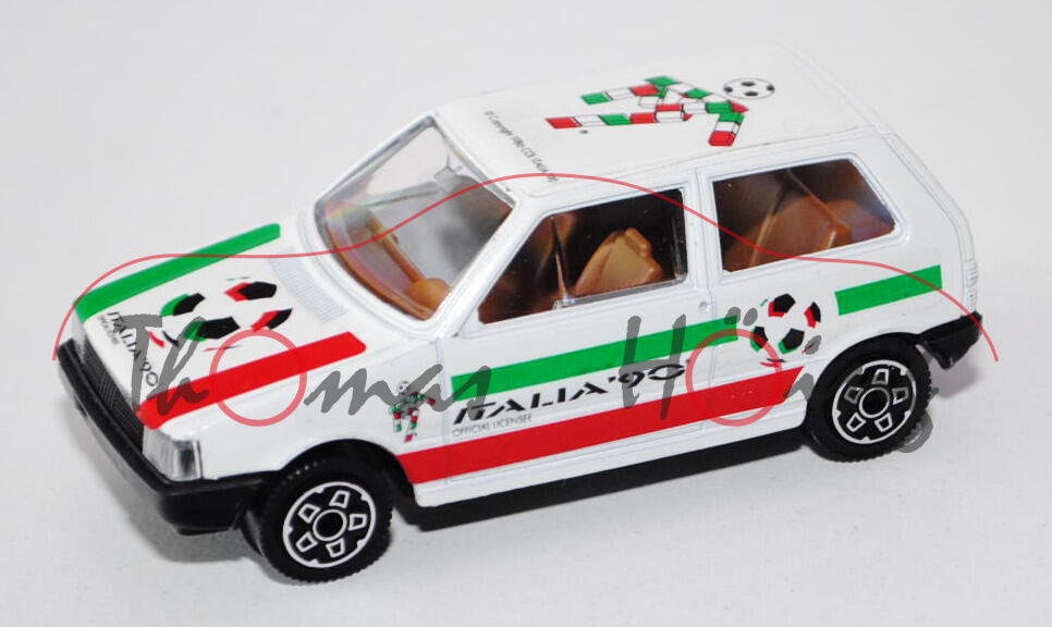 Fiat Uno, reinweiß, ITALIA \'90, Bburago, 1:43