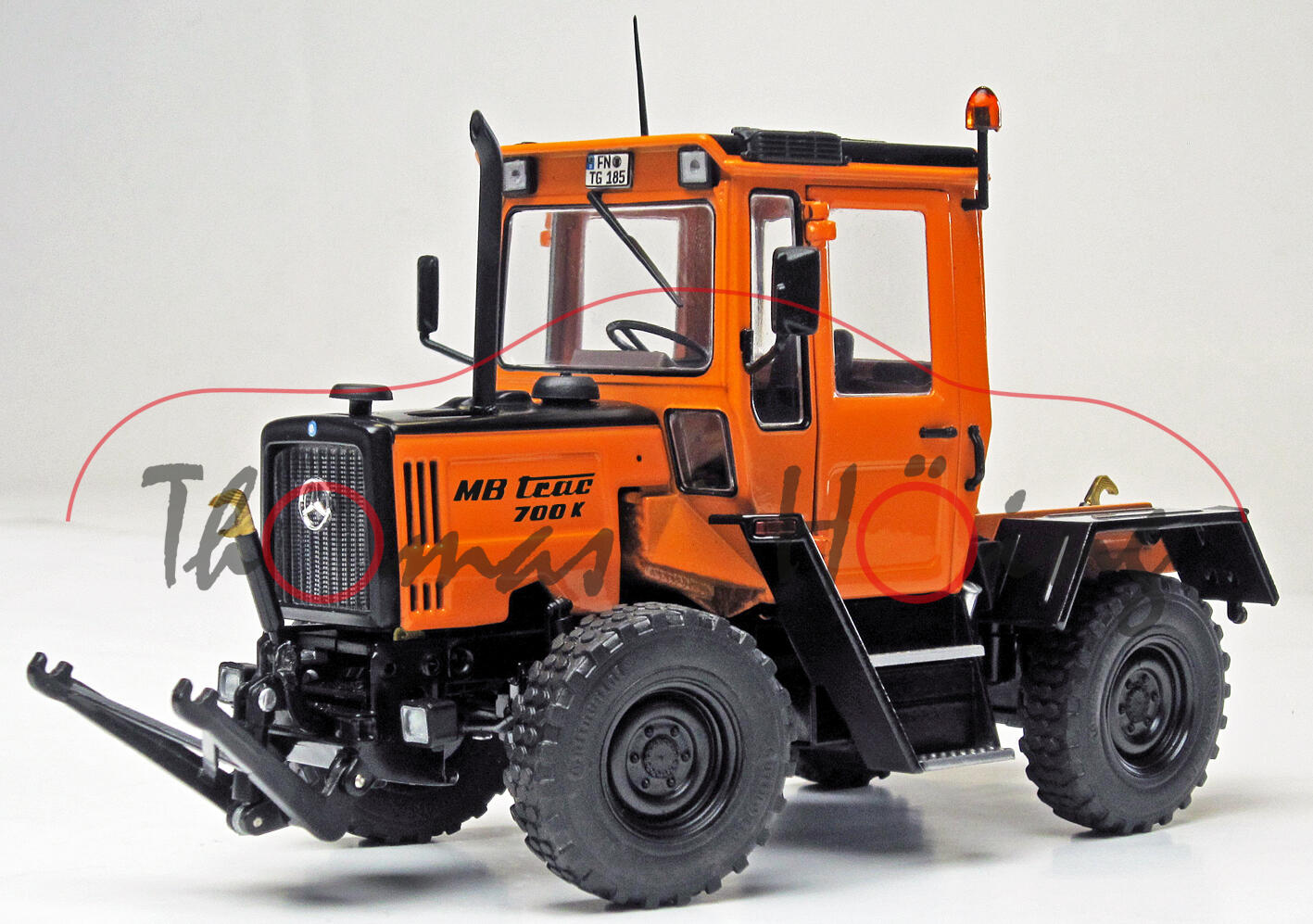 Mercedes-Benz MB trac 700 K Kommunal (BR 440, Mod. 1987-1991), orange/schwarz, weise-toys, 1:32, mb