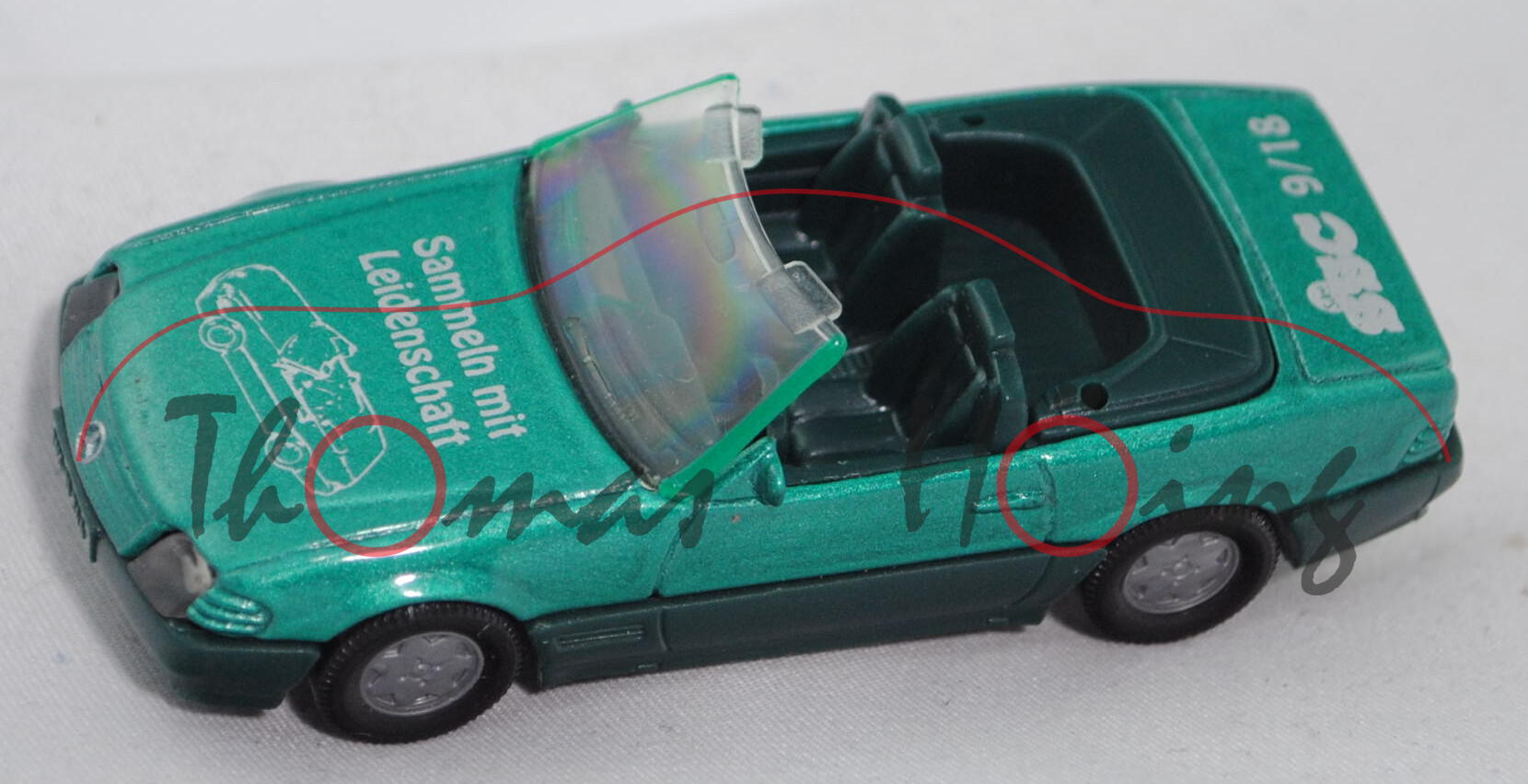 SSC 2018 Mercedes-Benz 500 SL (R 129, Mod. 89-92), grünmet., Sammeln mit / Leidenschaft / SSC / 9/18